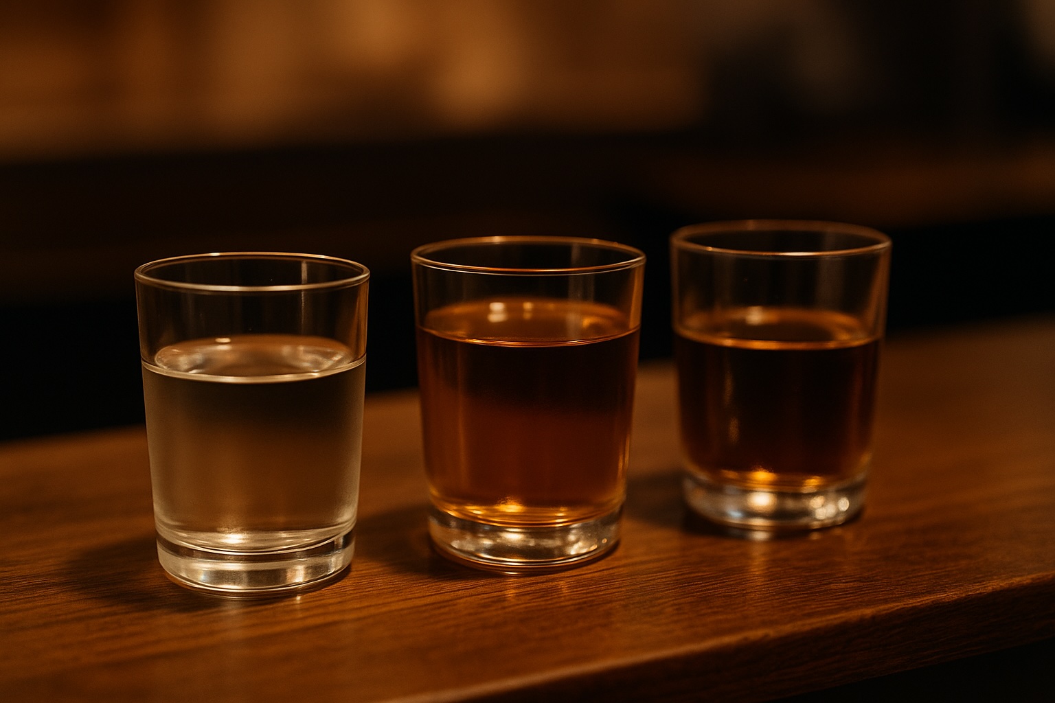 度数ごとに表情を変える日本酒グラス3種