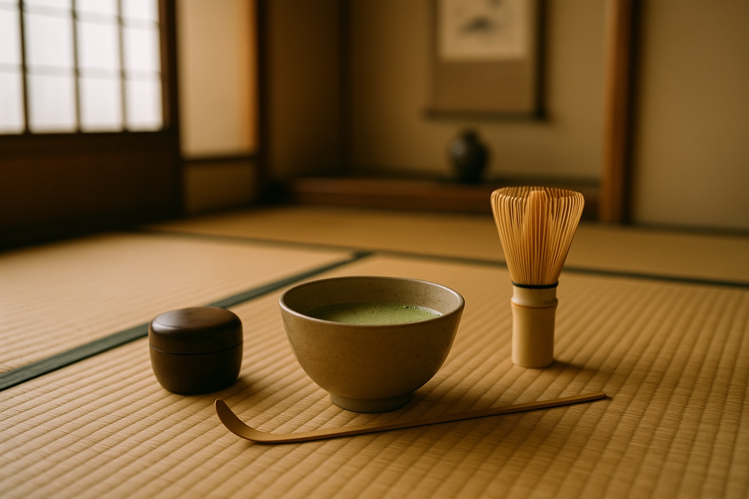 福寿園の抹茶と和菓子のイメージ