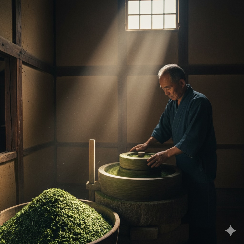 丸久小山園の抹茶と和菓子のイメージ