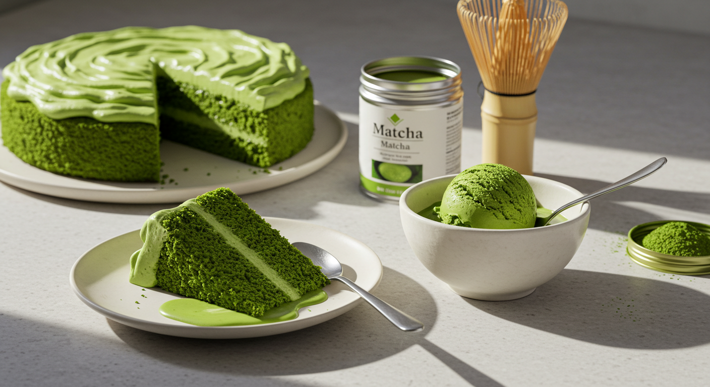 山政小山園の抹茶と和菓子のイメージ