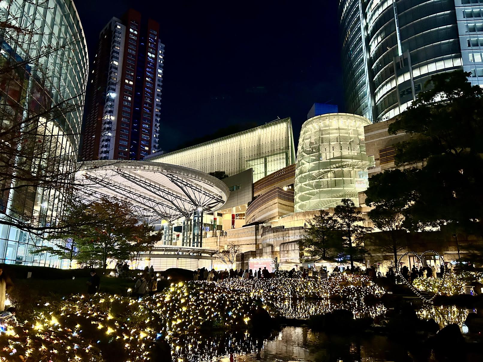 毛利庭園のライトアップ